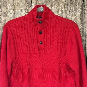 Chaps Men's Turtleneck Sweater in Vibrant Red